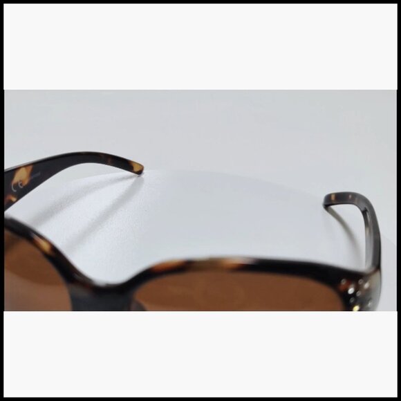 Polarized Wrap Around Sunglasses with Rhinestone Design UV400 Protection